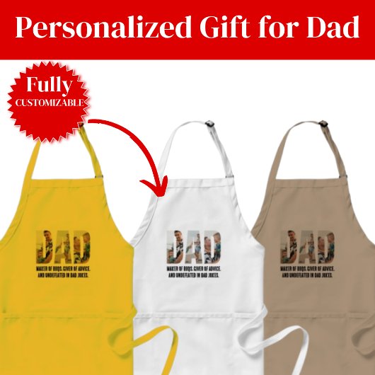 Funny Dad Apron – BBQ Master & Dad Joke Champion Standaard Schort