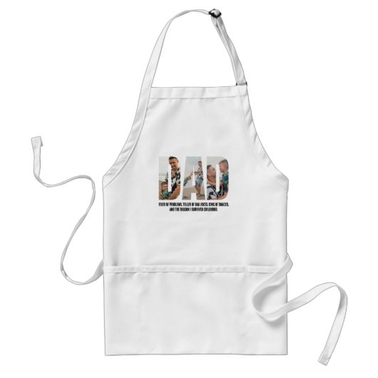 Funny Dad Apron Gift for Dad Standaard Schort (Voorkant)