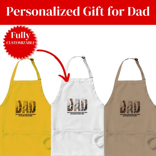 Funny Dad Apron Gift for Dad Standaard Schort