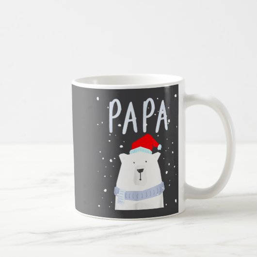 Funny Dad Bear Christmas Saint Hat Couples Family  Koffiemok (Rechts)