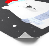 Funny Dad Bear Christmas Saint Hat Couples Family Poster (Hoek)