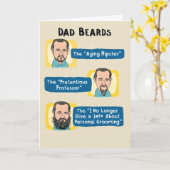 Funny Dad Beards Vaderdag Kaart (Gele Bloem)