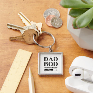 Funny Dad Bod aan de gang Papa met zwarte lading Sleutelhanger