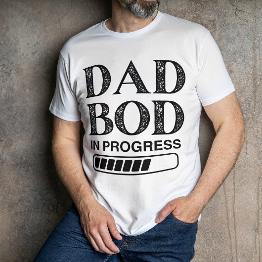Funny Dad Bod aan de gang | Papa met zwarte lading T-shirt
