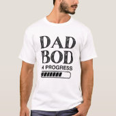 Funny Dad Bod aan de gang | Papa met zwarte lading T-shirt (Voorkant)