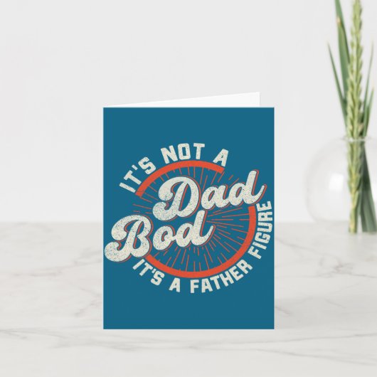 Funny Dad Bod Father Figure Quote Gift Kaart (Voorkant)