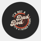 Funny Dad Bod Father Figure Quote Gift  Ronde Sticker (Voorkant)