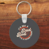 Funny Dad Bod Father Figure Quote Gift Sleutelhanger (Voorkant)