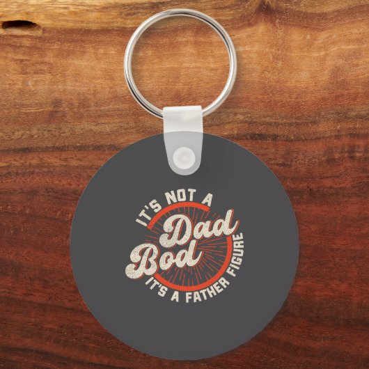 Funny Dad Bod Father Figure Quote Gift  Sleutelhanger (Voorkant)