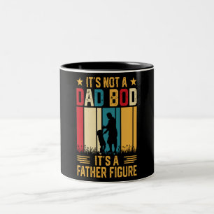 Funny Dad Bod/Father Figuur Tweekleurige Koffiemok
