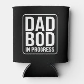 Funny Dad Bod in Progress Humor Fathers Day Black Blikjeskoeler (Voorkant)