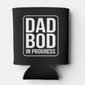Funny Dad Bod in Progress Humor Fathers Day Black Blikjeskoeler (Achterkant)