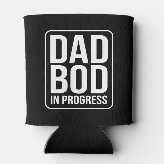 Funny Dad Bod in Progress Humor Fathers Day Black Blikjeskoeler (Achterkant)
