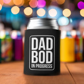 Funny Dad Bod in Progress Humor Fathers Day Black Blikjeskoeler