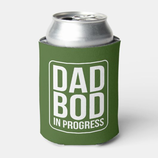 Funny Dad Bod in Progress Humor Vaderdag Blikjeskoeler (Blikje Voorkant)