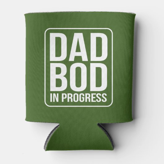 Funny Dad Bod in Progress Humor Vaderdag Blikjeskoeler (Voorkant)