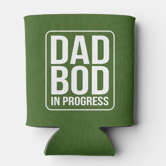Funny Dad Bod in Progress Humor Vaderdag Blikjeskoeler (Achterkant)
