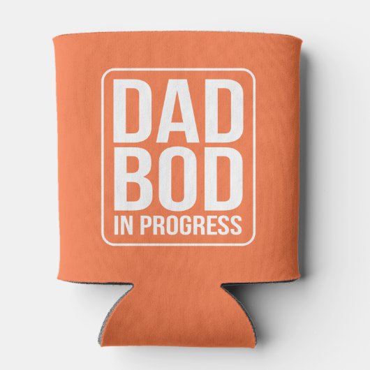 Funny Dad Bod in Progress Humor Vaderdag Blikjeskoeler (Achterkant)