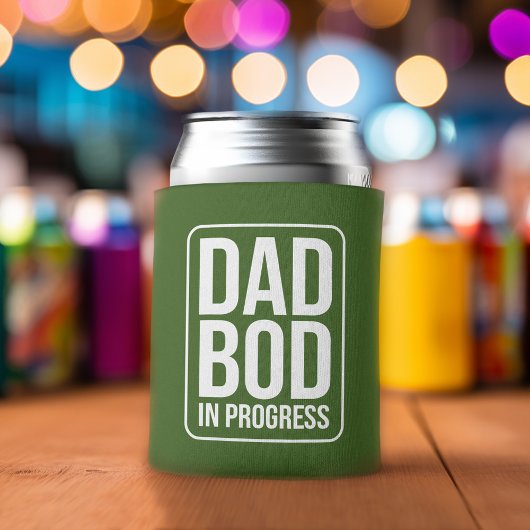 Funny Dad Bod in Progress Humor Vaderdag Blikjeskoeler