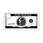 Funny "Dad Bucks" Money Stamp Vaderdag Rubberstempel (Afrduk)