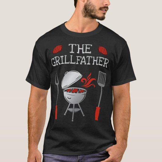 Funny Dad Chef BBQ Grill Master astronaut T-shirt (Voorkant)