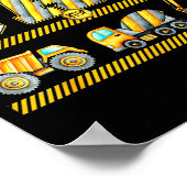 Funny Dad Construction Excavator Kids Matching Fam Poster (Hoek)