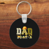Funny Dad Construction Excavator Kids Matching Fam Sleutelhanger (Voorkant)