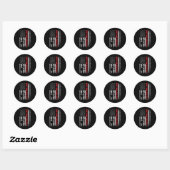 Funny Dad Day Dog Dad Ronde Sticker (Vel)