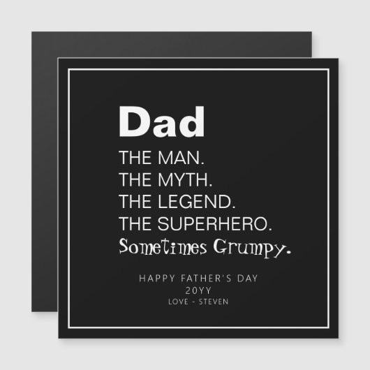 Funny Dad Day Gezegde Personalized Magnet (Voorkant / Achterkant)