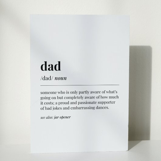 Funny Dad Definition Kaart