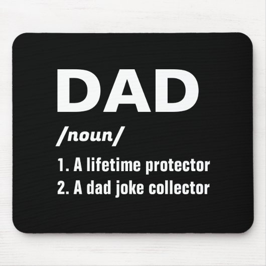 Funny Dad Definition Vaderdag Muismat (Voorkant)