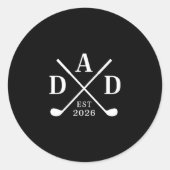Funny Dad Est. 2026 Father 2026 Loading New Dad Go Ronde Sticker (Voorkant)