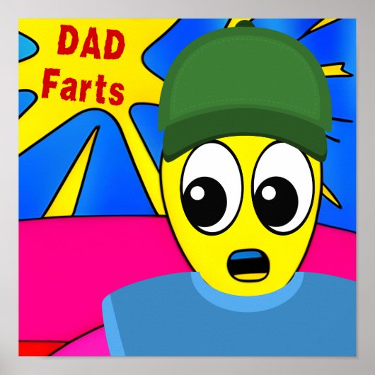 Funny Dad Farts Poster (Voorkant)