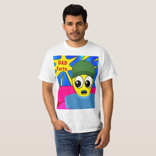 Funny Dad Farts T-shirt (Voorkant volledig)