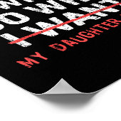 Funny Dad Father I'm A Grown Man I Do What My Daug Poster (Hoek)