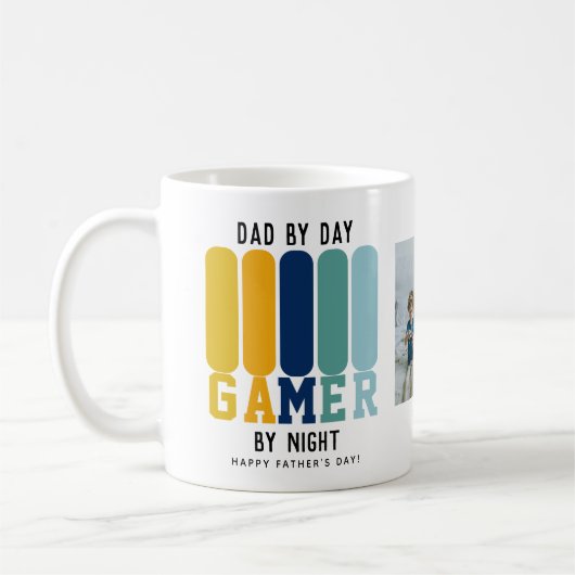 Funny Dad Gamer Vaderdag Koffiemok (Links)
