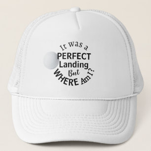 Funny Dad Golf Humor Modern Bold Black Typografie Trucker Pet