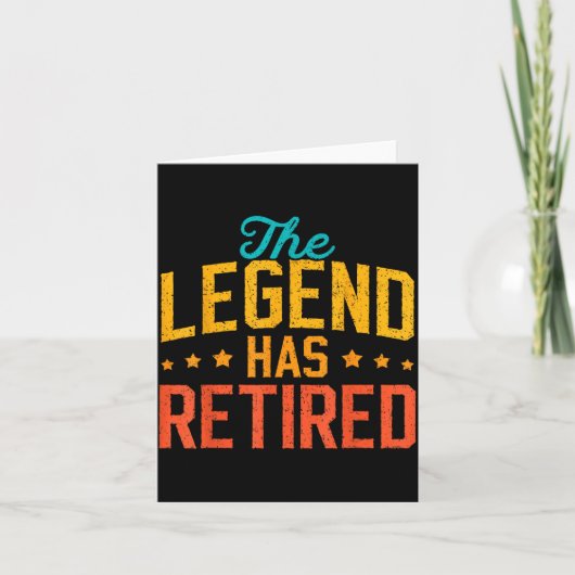 Funny Dad Grandpa Retirement The Legend Has Retire Kaart (Voorkant)