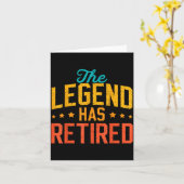 Funny Dad Grandpa Retirement The Legend Has Retire Kaart (Gele Bloem)