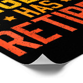 Funny Dad Grandpa Retirement The Legend Has Retire Poster (Hoek)