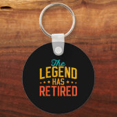 Funny Dad Grandpa Retirement The Legend Has Retire Sleutelhanger (Voorkant)
