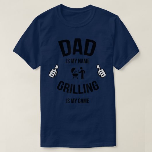 Funny Dad Grilling , Funny Grilling ,Grill Master T-shirt (Design voorkant)