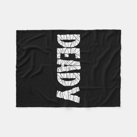 Funny Dad Halloween Deady Mummy Halloween Matching Fleece Deken (Voorkant (Horizontaal))