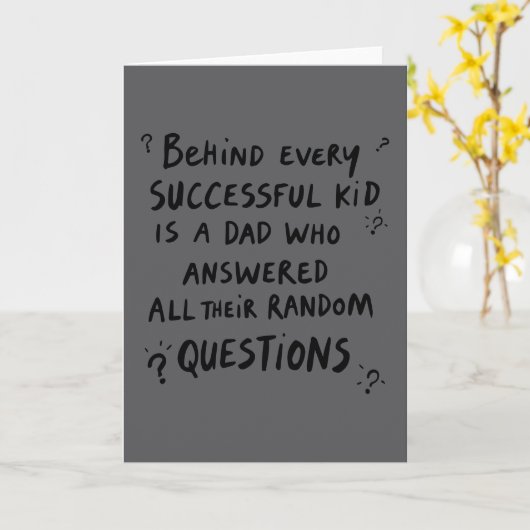 Funny Dad Humor Unique Quote Vaderdag Kaart (Gele Bloem)