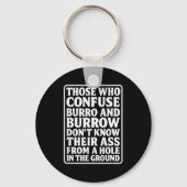 Funny Dad Joke Burro Burrow Pun From Hole In The G Sleutelhanger (Voorkant)