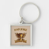 Funny Dad Joke Champion Trophy Sleutelhanger (Voorkant)