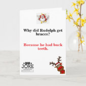 Funny Dad Joke-kerstkaart Kaart (Gele Bloem)