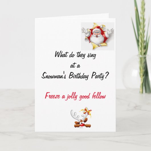 Funny Dad Joke-kerstkaart Kaart (Voorkant)