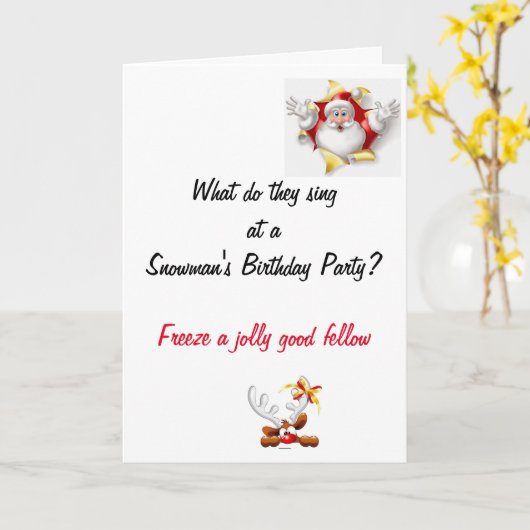 Funny Dad Joke-kerstkaart Kaart (Gele Bloem)