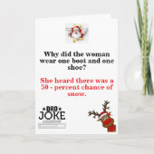Funny Dad Joke-kerstkaart Kaart (Voorkant)